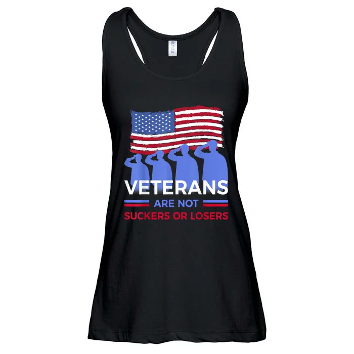 Veterans Are Not Suckers Or Losers Ladies Essential Flowy Tank