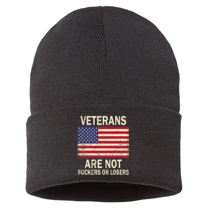 Veterans Are Not Suckers Or Losers Sustainable Knit Beanie