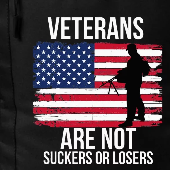 Veterans Are Not Suckers Or Losers Biden 2024 Daily Commute Backpack