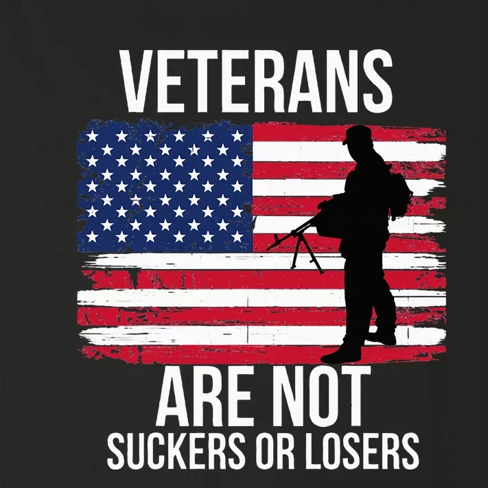 Veterans Are Not Suckers Or Losers Biden 2024 Toddler Long Sleeve Shirt