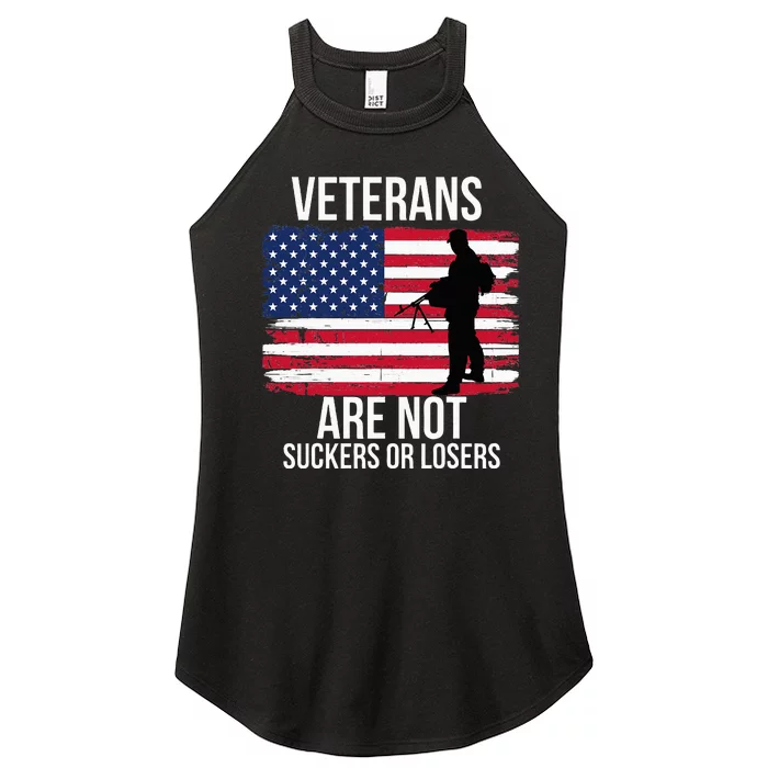 Veterans Are Not Suckers Or Losers Biden 2024 Women’s Perfect Tri Rocker Tank