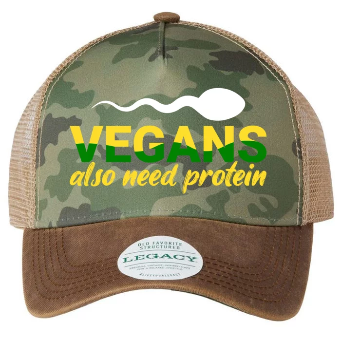 Vegans Also Need Protein Gift Legacy Tie Dye Trucker Hat