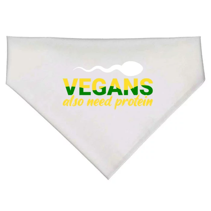 Vegans Also Need Protein Gift USA-Made Doggie Bandana