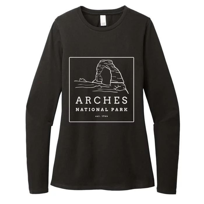 Vintage Arches National Park Utah Hiking Gift Womens CVC Long Sleeve Shirt