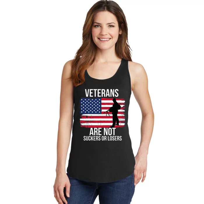 Veterans Are Not Suckers Or Losers Biden 2020 Anti Trump Ladies Essential Tank