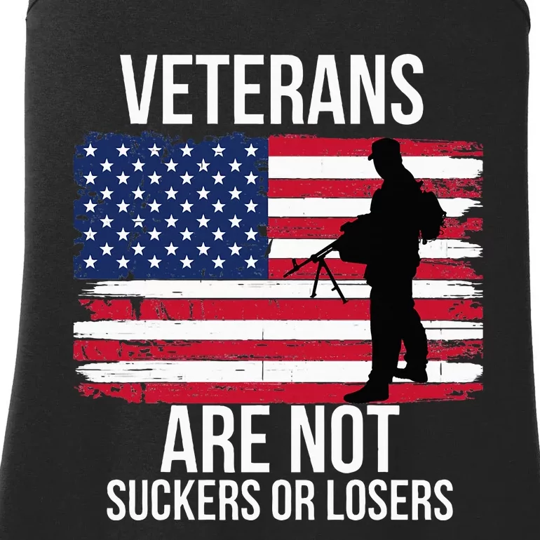 Veterans Are Not Suckers Or Losers Biden 2020 Anti Trump Ladies Essential Tank