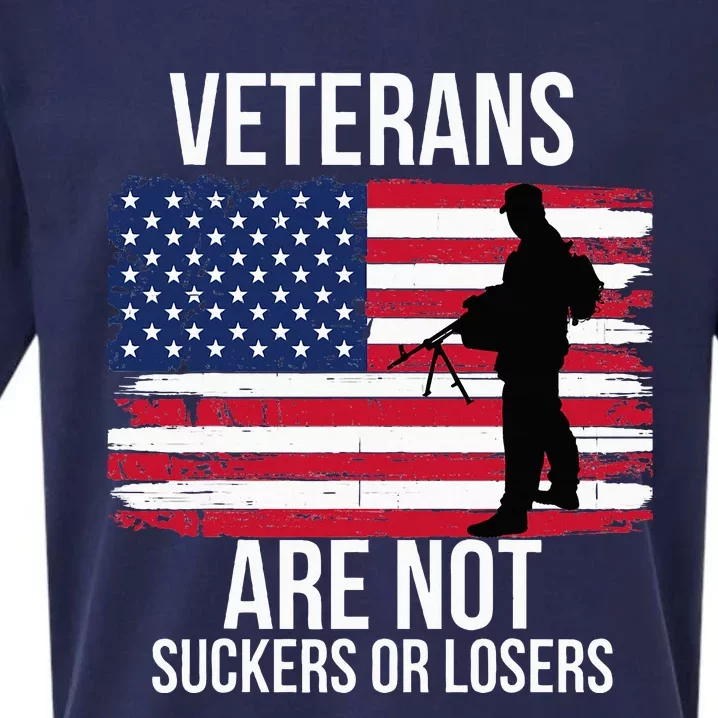 Veterans Are Not Suckers Or Losers Biden 2020 Anti Trump Sueded Cloud Jersey T-Shirt