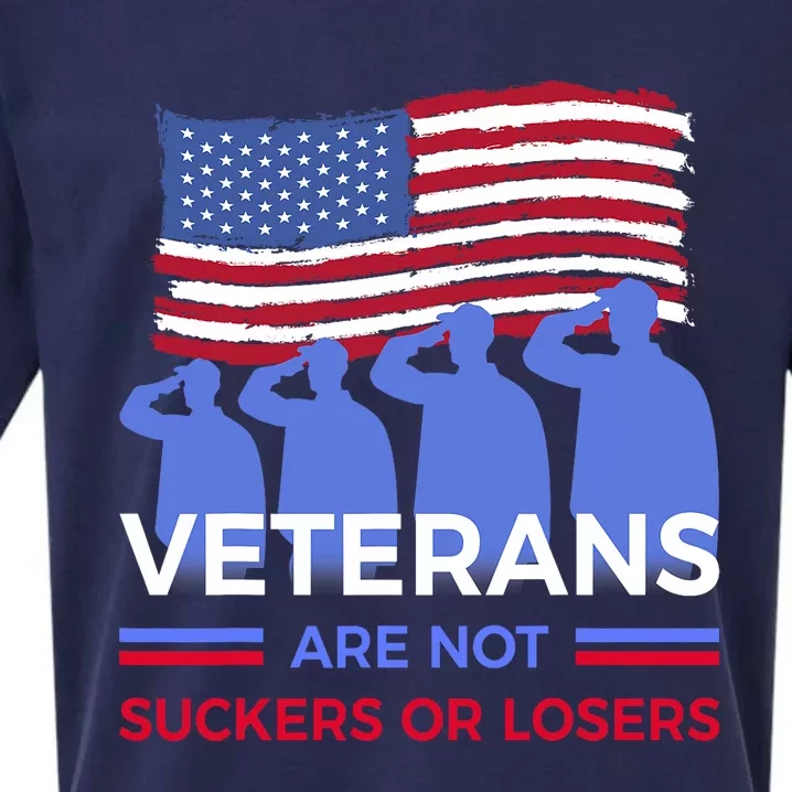 Veterans Are Not Suckers Or Losers Sueded Cloud Jersey T-Shirt