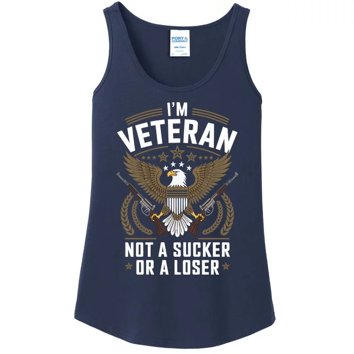 Veterans Are Not Suckers Or Losers Ladies Essential Tank