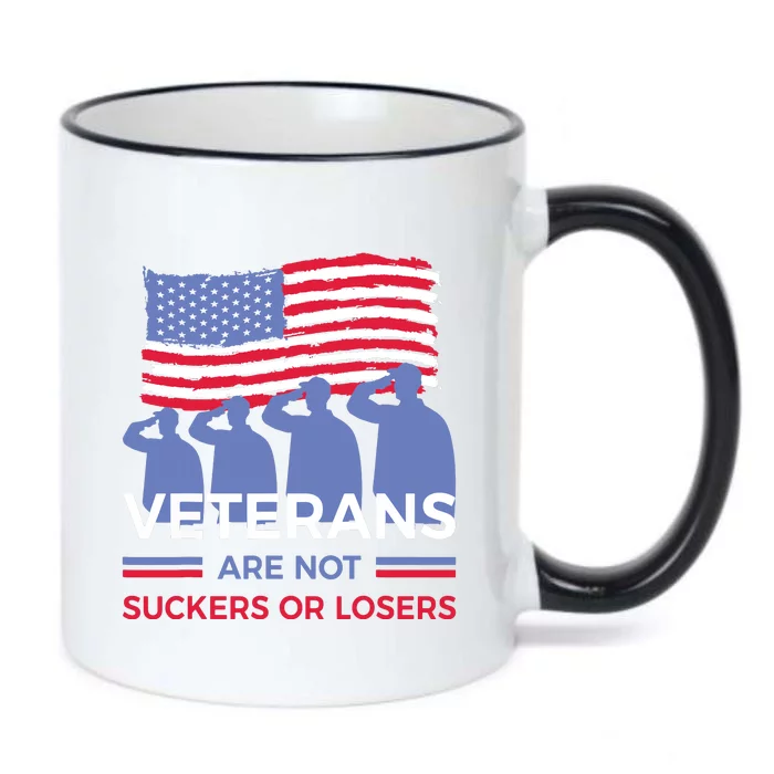 Veterans Are Not Suckers Or Losers Black Color Changing Mug