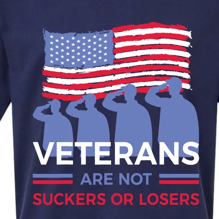 Veterans Are Not Suckers Or Losers Sueded Cloud Jersey T-Shirt