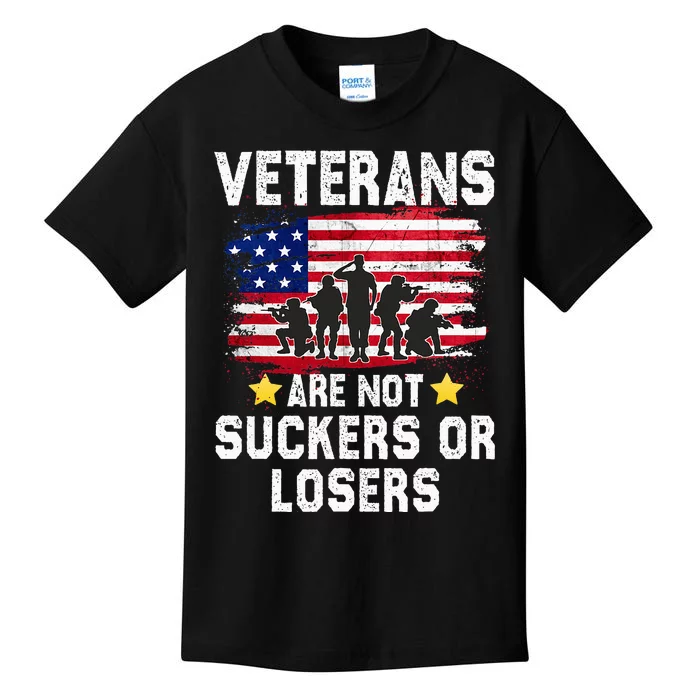 Veterans Are Not Suckers Or Losers Kids T-Shirt