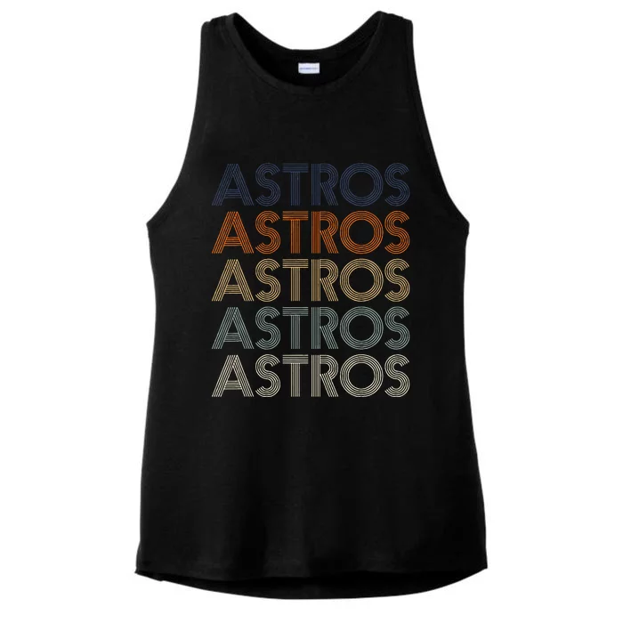 Vintage Astros Name Throwback Retro Apparel Gift Ladies Tri-Blend Wicking Tank