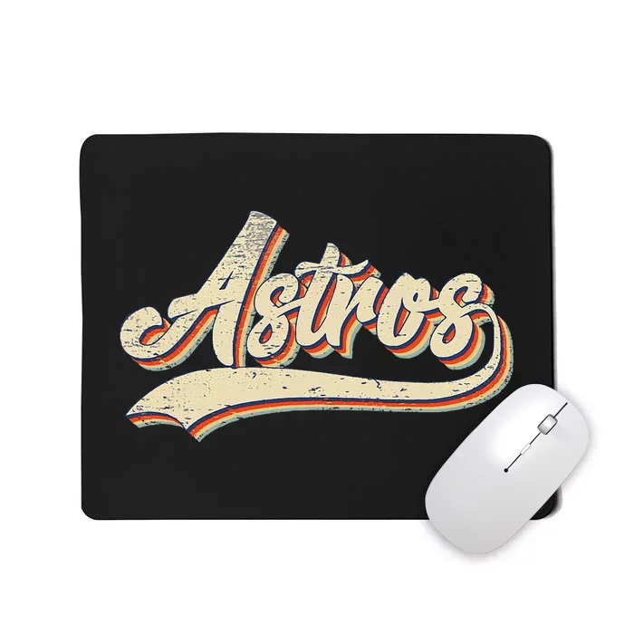 Vintage Astros Name Throwback Retro Apparel Gift Mousepad