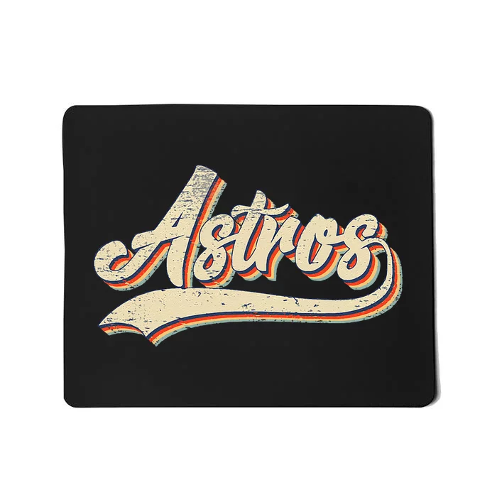 Vintage Astros Name Throwback Retro Apparel Gift Mousepad