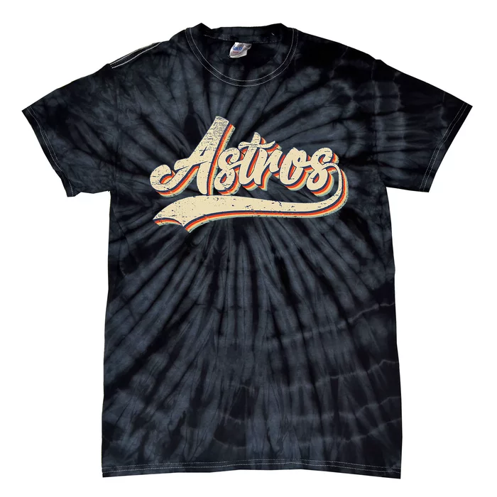 Vintage Astros Name Throwback Retro Apparel Gift Tie-Dye T-Shirt