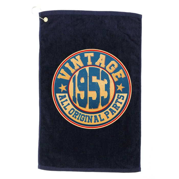 Vintage All Original Parts Emblem Shield 1953 70th Birthday Platinum Collection Golf Towel