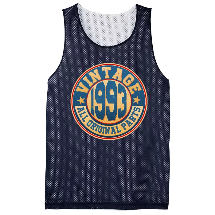 Vintage All Original Parts Emblem Shield 1993 30th Birthday Mesh Reversible Basketball Jersey Tank