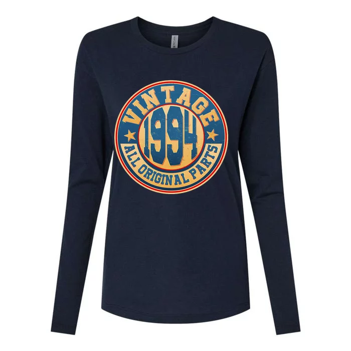 Vintage All Original Parts Emblem Shield 1994 30th Birthday Womens Cotton Relaxed Long Sleeve T-Shirt