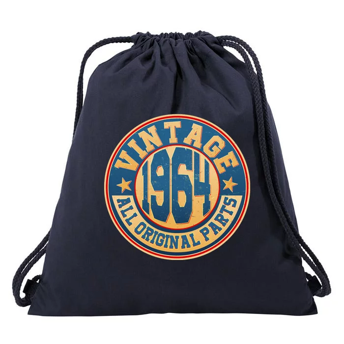 Vintage All Original Parts Emblem Shield 1964 60th Birthday Drawstring Bag