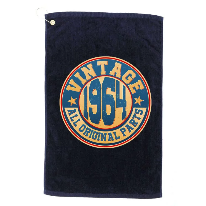 Vintage All Original Parts Emblem Shield 1964 60th Birthday Platinum Collection Golf Towel