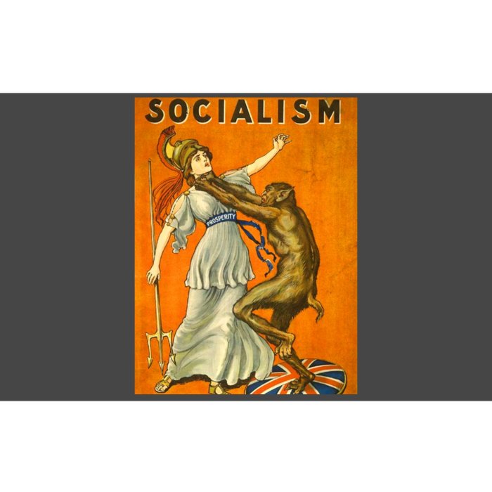 Vintage AntiSocialism Print Bumper Sticker