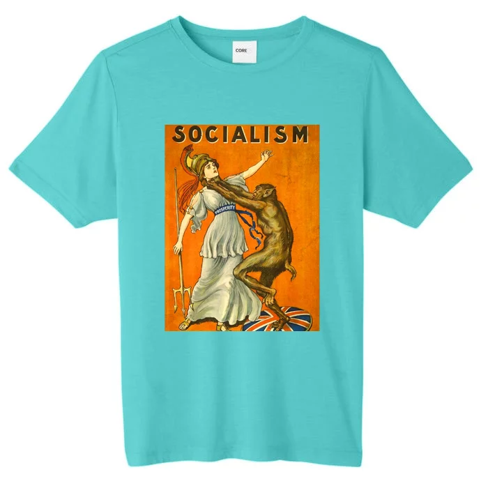 Vintage AntiSocialism Print ChromaSoft Performance T-Shirt