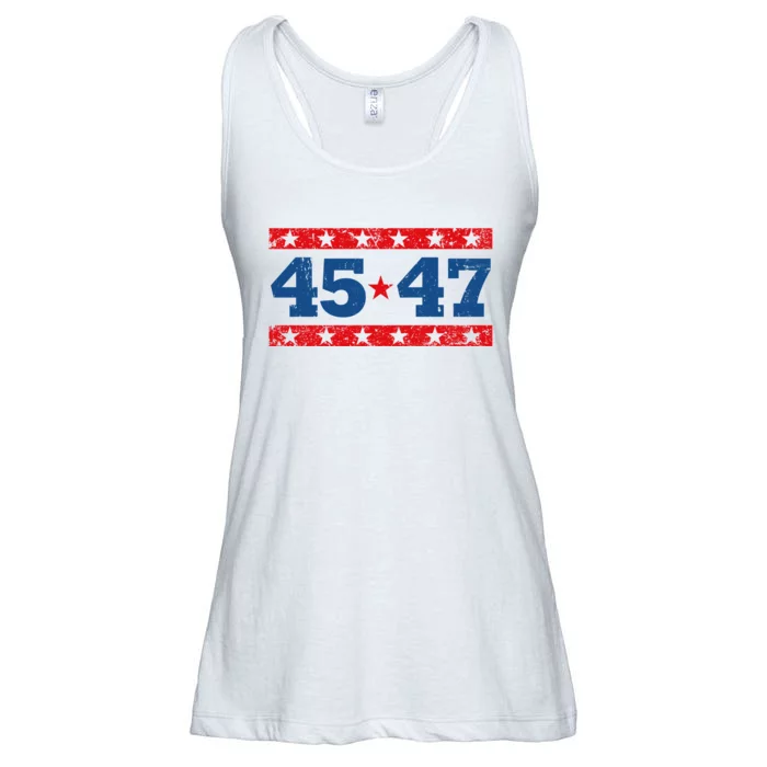 Vintage American President Trump 45 47 2024 Election Ladies Essential Flowy Tank