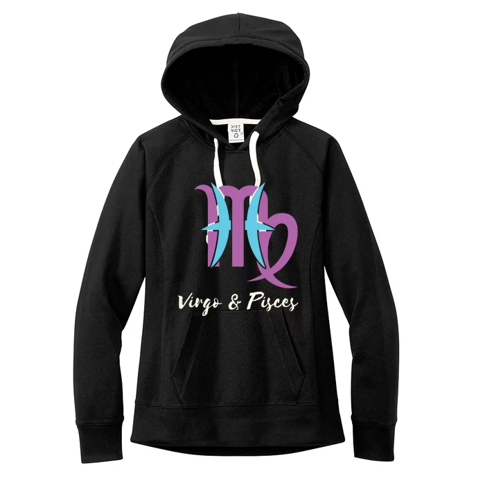 Virgo And Pisces Couple Zodiac Relationship Horoscope Gift Women's Fleece Hoodie