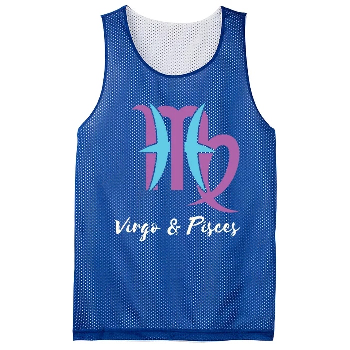 Virgo And Pisces Couple Zodiac Relationship Horoscope Gift Mesh Reversible Basketball Jersey Tank