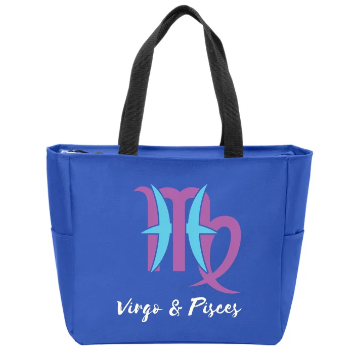 Virgo And Pisces Couple Zodiac Relationship Horoscope Gift Zip Tote Bag