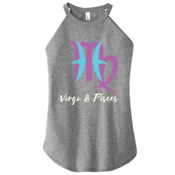 Virgo And Pisces Couple Zodiac Relationship Horoscope Gift Women’s Perfect Tri Rocker Tank