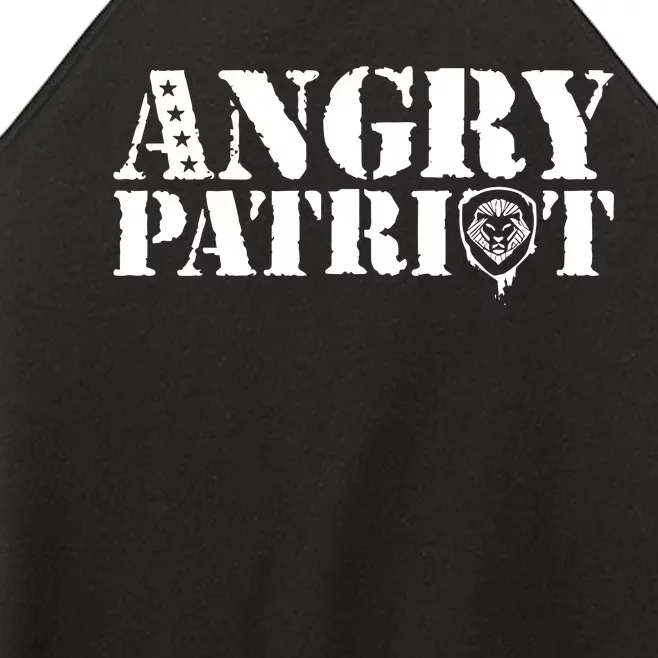 Valuetainment Angry Patriot Women’s Perfect Tri Rocker Tank