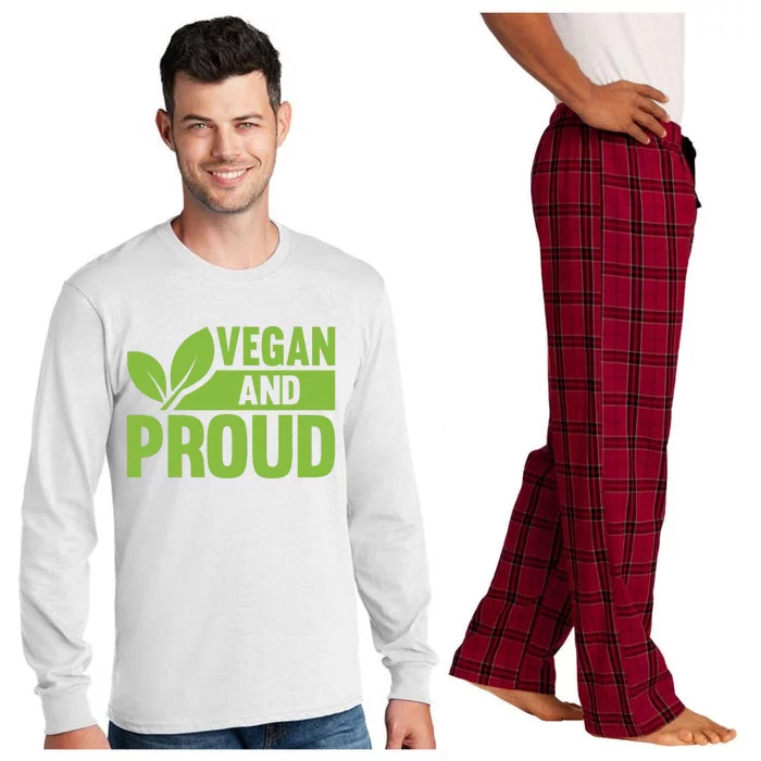 Vegan And Proud Vegans Veganism Vegetarian Long Sleeve Pajama Set