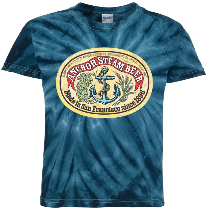 Vintage Anchor Premium Steam Beer Classic Kids Tie-Dye T-Shirt