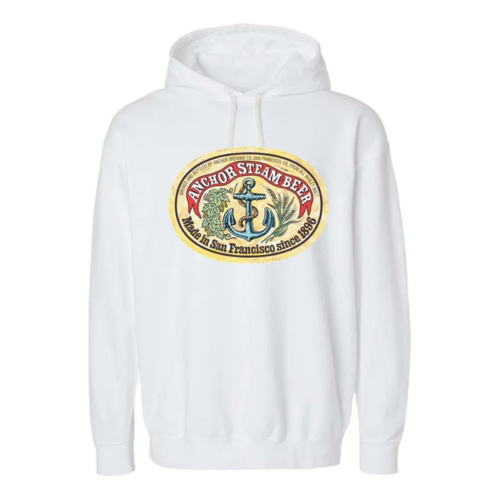 Vintage Anchor Premium Steam Beer Classic Garment-Dyed Fleece Hoodie