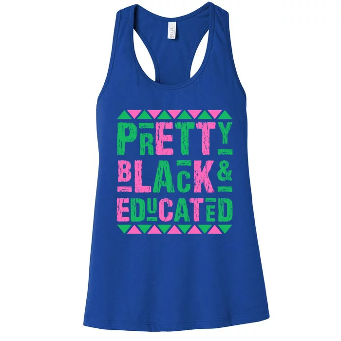 Vintage Alpha Pretty Black And Educated Alpha Hand Sign 1908 Gift Women's Racerback Tank