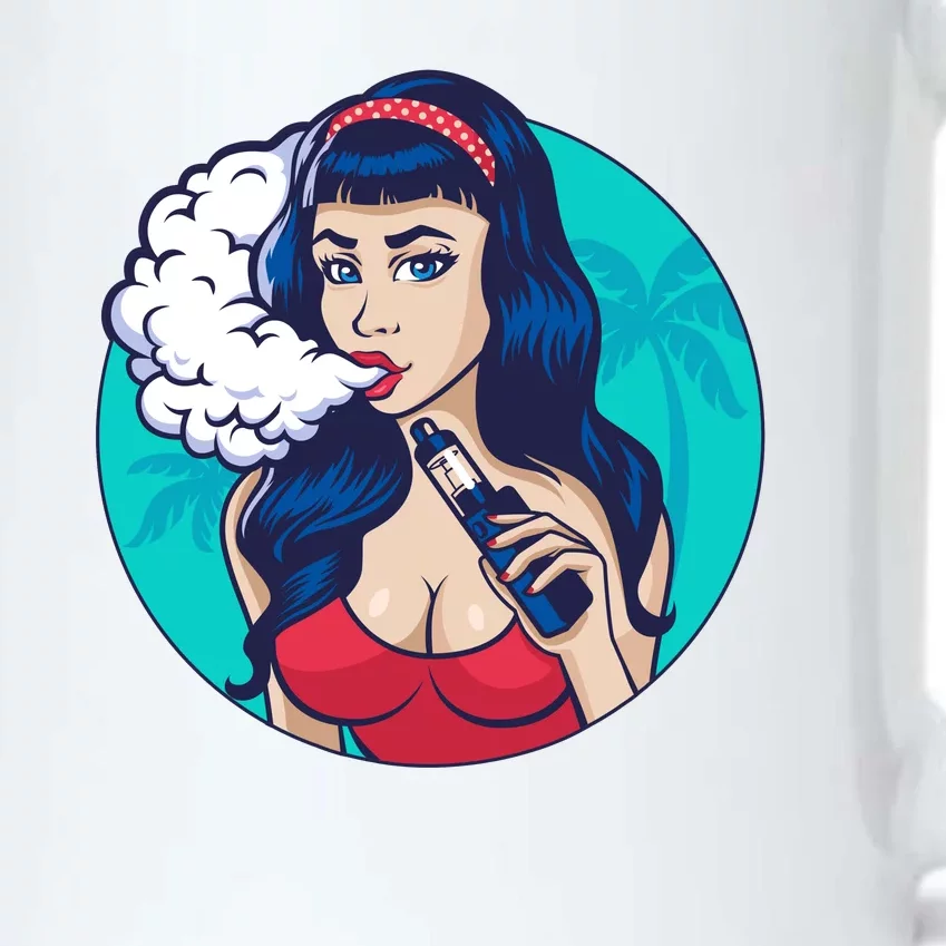 Vaping Cloud Vape Lady Black Color Changing Mug