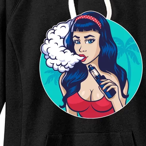 Vaping Cloud Vape Lady Women's Fleece Hoodie