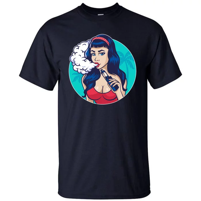 Vaping Cloud Vape Lady Tall T-Shirt