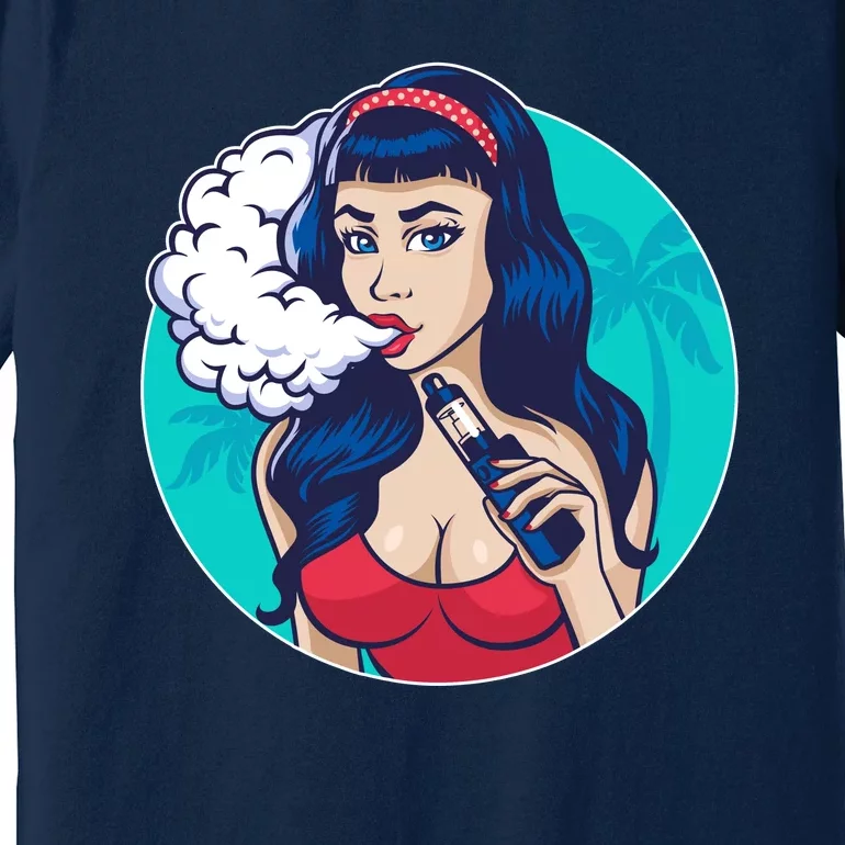 Vaping Cloud Vape Lady Premium T-Shirt