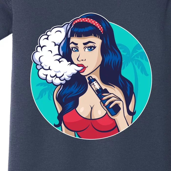 Vaping Cloud Vape Lady Baby Bodysuit