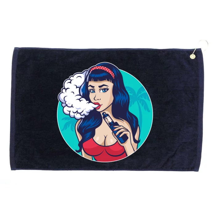 Vaping Cloud Vape Lady Grommeted Golf Towel