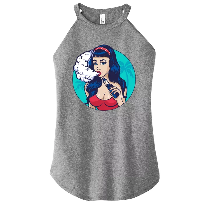 Vaping Cloud Vape Lady Women’s Perfect Tri Rocker Tank