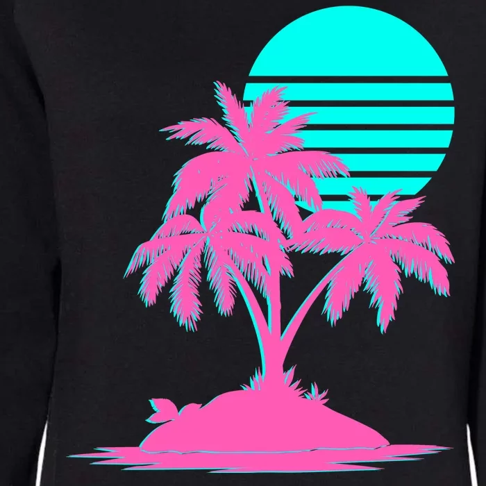 Vapor Wave Beach Womens California Wash Sweatshirt