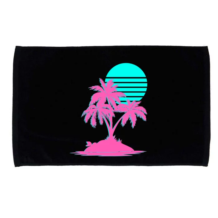 Vapor Wave Beach Microfiber Hand Towel