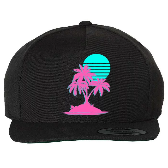 Vapor Wave Beach Wool Snapback Cap