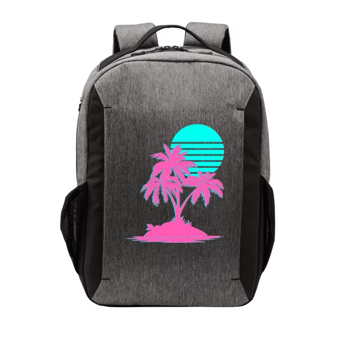 Vapor Wave Beach Vector Backpack