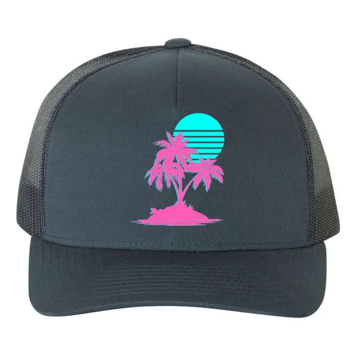 Vapor Wave Beach Yupoong Adult 5-Panel Trucker Hat