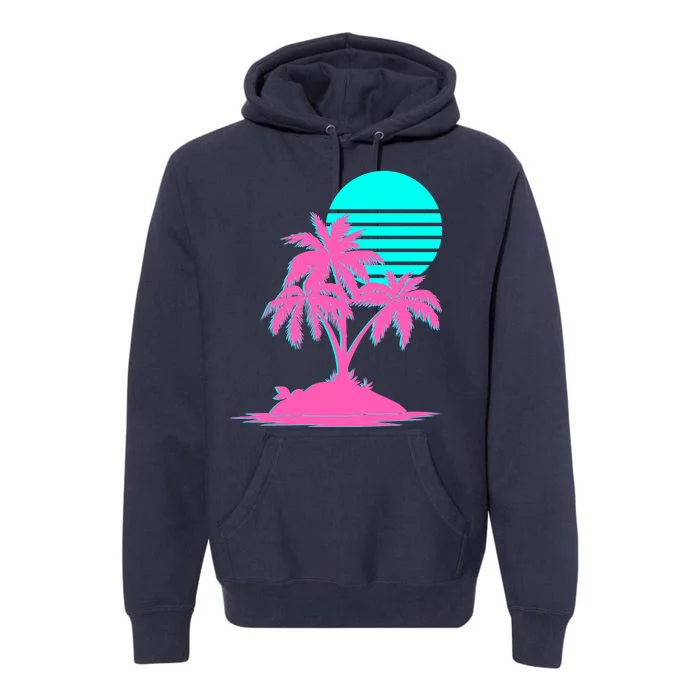 Vapor Wave Beach Premium Hoodie